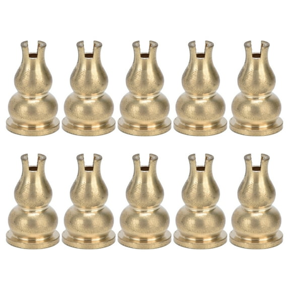 Higoodz 10pcs Incense Burner Gourd Shaped Brass Coil Incense Stick Holder for Home Office Teahouse