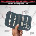 thumbnail image 6 of BLKSMITH Manicure and Pedicure Kit Set of 5 Manicure Kit for Men Nail Clipper Kit, Nail File, Clippers, Scissors, Tweezer & Travel Case, 6 of 8