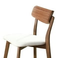 thumbnail image 2 of Mid Century Curved Chair With Tapered Legs, Set Of 2, Brown And White, 2 of 2