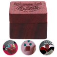 thumbnail image 3 of Brown Wood Guitar Pick Storage Box Plectrum Holder for 2Pcs, 3 of 4