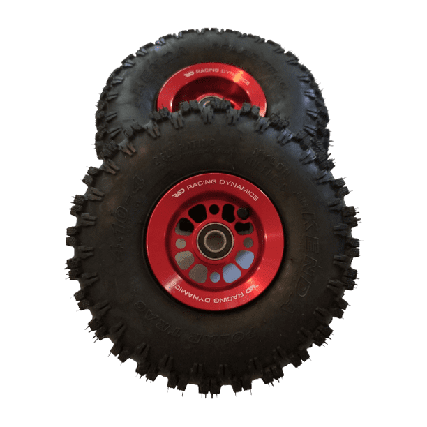 RAD Billet Wheels and Tires Set Red Aluminum for Goped GTR Riot TRQ