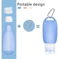 thumbnail image 2 of 3 PCS 60ml Silicone Travel Bottles with Clips, Leak Proof Refillable Squeeze Bottles Empty Clear Bottles Flip Cap Keychain Bottles (Clear), 2 of 5