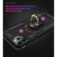 thumbnail image 4 of Phone Case for iPhone 11 Pro Case 11 Pro Phone Case,Military Grade Protective iPhone 11 Pro Cases Cover with Ring Car Mount Kickstand for iPhone 11 Pro - Black, 4 of 6