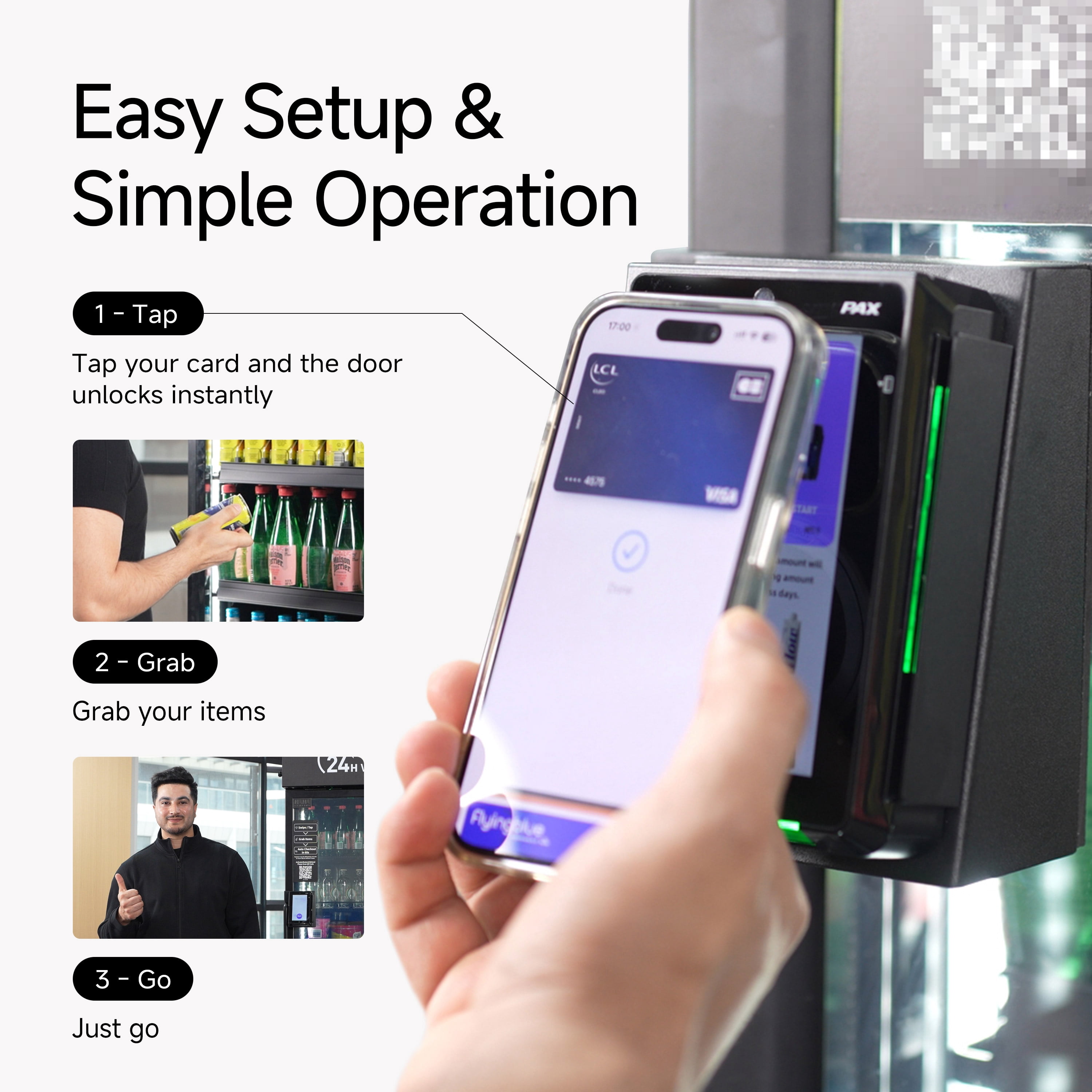 Smart Frozen Food Vending Machine, MAX 620S , Dual-Zone, POS/NFC for Stores/Gyms