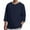 Navy, variant on WREESH Men's Spring Summer Shirts Long Sleeved V-Neck Cotton and Linen Loose Shirt Solid Color Tops Gray