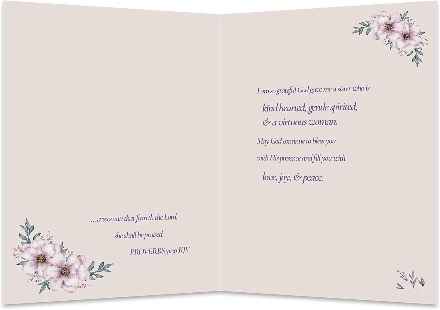 Christian Mother's Day Card for Sister | Mother's Day Gift for Sister (Pack of 12)