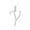 14k White Gold Plated 925 Sterling Silver, variant on Cursive Letter T Initial Pendant Unisex 0.46 Ct Round Moissanite 14k White Gold Plated 925 Sterling Silver (Color D, VVS1)
