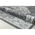thumbnail image 5 of Harper HY50D Black Velvet Petunia Transitional Vintage Gray Area Rug, 5'x7', 5 of 5