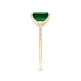 thumbnail image 3 of ANGARA Lab Grown 1.5 Ct Peg Head Emerald-Cut Emerald Classic Engagement Ring in 14K Yellow Gold for Women (Size-8x6mm) | May Birthstone, Anniversary, Jewelry Gift for Women | Lab Grown Emerald Ring, 3 of 8