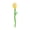 Yellow, variant on Pink Plush Flower With Extended Stem, Decorative Element For Play Or Display, Lightweight And Washable