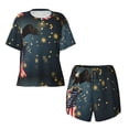 thumbnail image 4 of Picia North American Bald Eagle Pajamas Sets for Women Soft Short-Sleeved Pjs with Lounge Shorts Two Piece Sleepwear-Large, 4 of 9