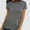 Gray, variant on Womens Short Sleeve Basic Shirts Crewneck Tees Loose Fit Fashion Tops Casual Summer Clothes