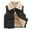Black, variant on NAISIBABY Boys Girls Fleece Jacket, Fashion Lapel Sleeveless Solid Color Plush Winter Thicken Vest Coat Black 3-4T