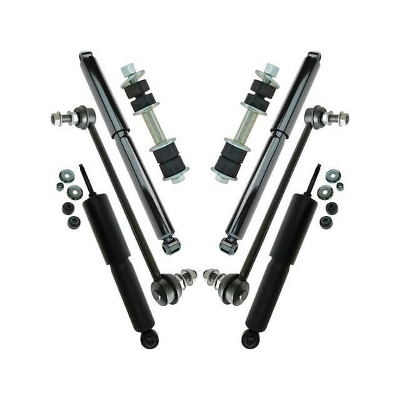 Front and Rear Shock and Sway Bar Link Kit 8 Piece - Compatible with 2000 - 2004 Nissan Xterra 4WD 2001 2002 2003