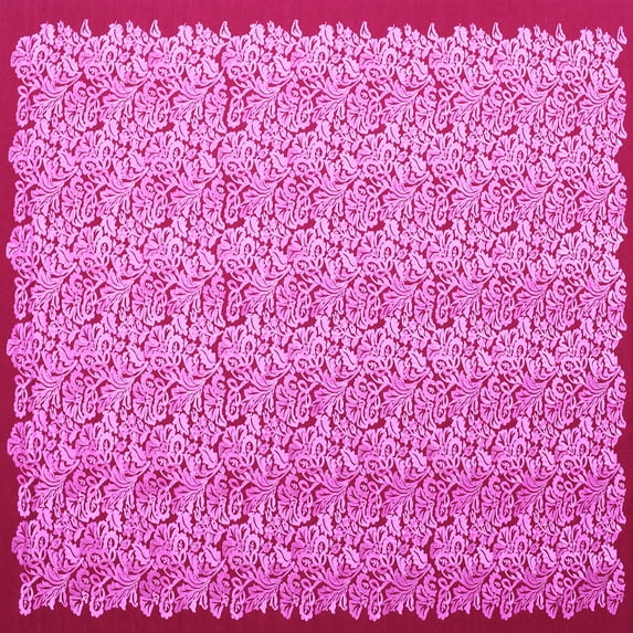 Ahgly Company Indoor Square Abstract Pink Contemporary Area Rugs, 4' Square