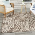 thumbnail image 2 of Nourison Garden Oasis Indoor/Outdoor Mocha 4' x 6' Area Rug (4x6), 2 of 9