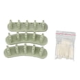 thumbnail image 2 of Soporte de exhibición acrílico jinwen para decoración de uñas 3 uds Verde con 10 uñas postizas, 2 of 8