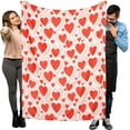 thumbnail image 2 of Yibo Valentine Heart Blanket Gifts for Her Women Girlfriend Wife Valentines Day Blanket for Bed Couch Sofa Chair Travel, 2 of 6