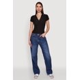 thumbnail image 3 of Women's Iris Ribbed Knit Polo Top with Contrast Trim, 3 of 5