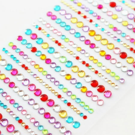 3 Sheet Officeship Acrylic Rhinestone Self Adhesive Sheets for Gift Wrapping