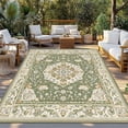thumbnail image 2 of Southwestern Sage Green Outdoor Rug 3x5 Ft - Reversible Patio Rug Outdoor Camping Rugs, Tribal Antique Boho-Chic Heritage Indoor Outdoor Area Rugs, Non-Slip Outdoor Carpet Runner for Deck/Porch, 2 of 8
