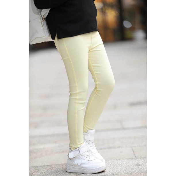 Pantalones pitillo para niñas, pantalones ajustados elásticos para bebés, leggings ajustados para niños de talla mediana y grande, pantalones vaqueros de imitación
