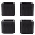 thumbnail image 2 of YUMILI Furniture Risers - 4Pcs 3.5In ABS Rubber Stackable Square Bed Leg Heightening Pad, Couch Leg Protector Risers with Pad Lid Home for Couch Bed Cabinet Leg, Black, 2 of 8