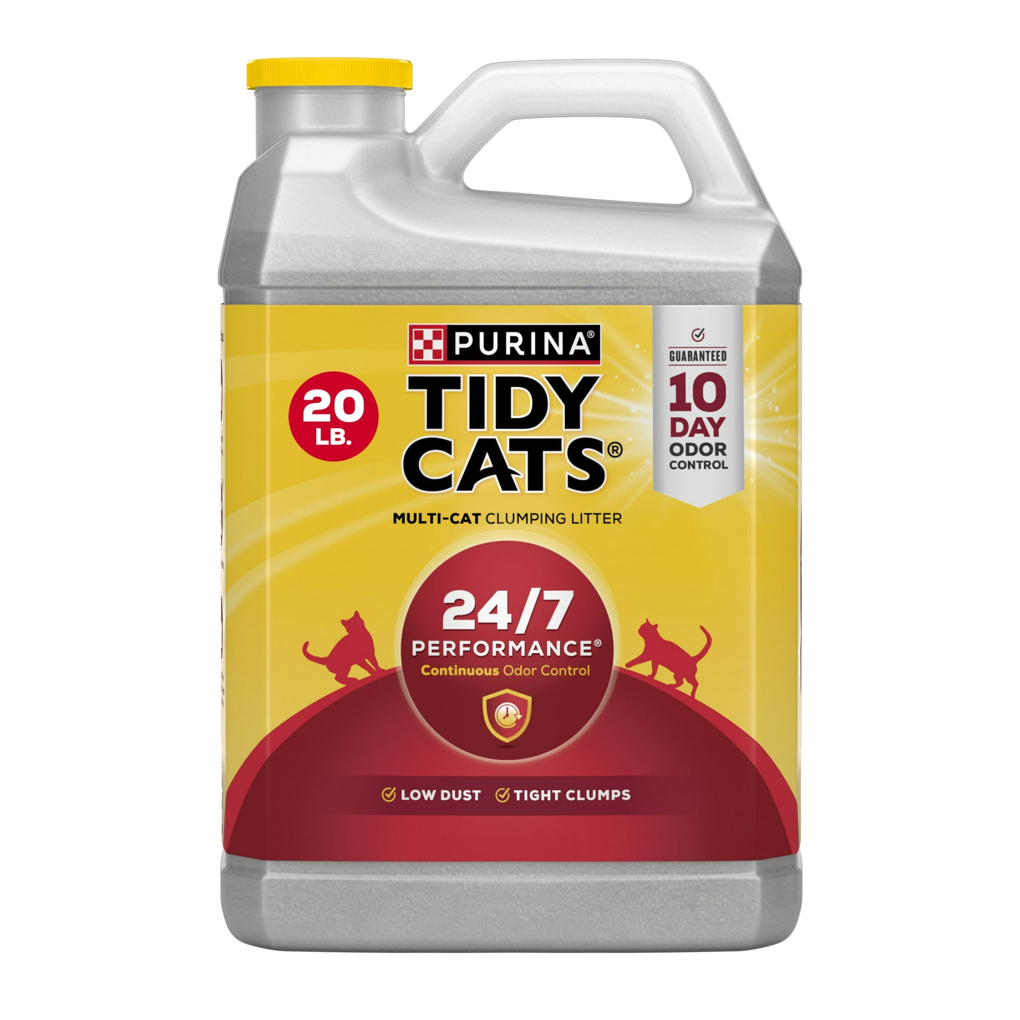 Purina Tidy Cats 24/7 Performance Clumping Cat Litter, Clean Linen Scent, 20 lb Jug