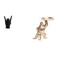 thumbnail image 1 of Escultura de gesto de roca con bandeja, estatua creativa de mano y animal para apartamento, dormitorio, restaurante, sala de estar, adorno de escritor, 1 of 8