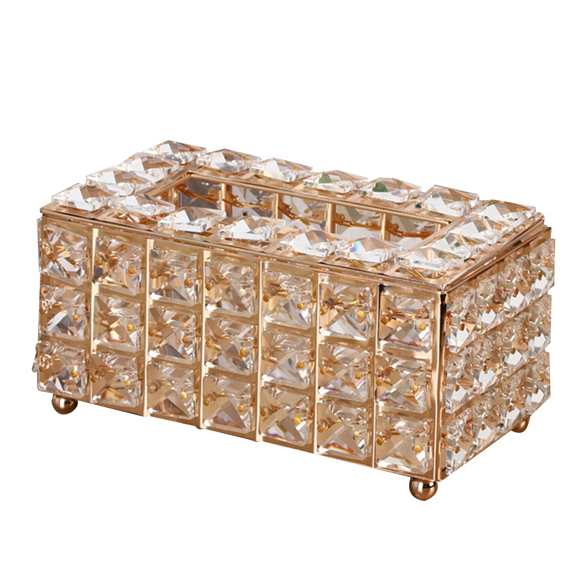 1pc Stylish Crystal Tissue Box Holder, Rectangular Napkin Holder