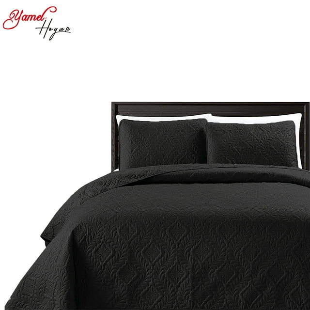 Colcha Individual Doble Vista Yamel Paris Negro