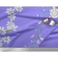 thumbnail image 3 of Soimoi Poly Georgette Fabric Leaves & Wild Flower Fabric Prints By Yard 52 Inch Wide, 3 of 3