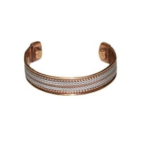 Mogul Healing Chakra Grounding Copper Silver Brass Magnetic Wrist Bracelet