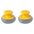 thumbnail image 2 of Stainless Steel Scrubbers with Handle for Kitchen and Bathroom,Heavy Duty Scouring Pads for Pots,Pans,Sink,Grill,Oven,Cleaning Pads for Dishes and Surfaces,Metal Scrubber,Kitchen Cleaning,Yellow,2PC, 2 of 5