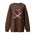 thumbnail image 4 of purcolt Breast Cancer Awareness Sweatshirt for Women Breast Cancer Long Sleeve Crewneck Shirt Pink Ribbon Heart Graphic Sweatshirt Breast Cancer Gifts for Woman, 4 of 4