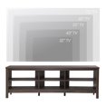 thumbnail image 3 of FITUEYES Espresso TV Stand for 75 Inch TV Entertainment Center, Wood TV Table with 3 Open Shelves for Living Room, 70 inch, 3 of 6
