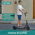 GOTRAX Eclipse 500W Adult Electric Scooter with 10" Tire Max