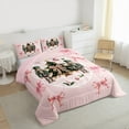 thumbnail image 3 of jejeloiu Merry Christmas Bedding Comforter Set,Nutcracker Soldier Twin Comforter Sets,Pink Bowknot Bowtie Bedding Set For Child,Breathable Home Decor Reversible,2-Piece, 3 of 8