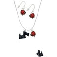 thumbnail image 2 of Delight Jewelry Resin Black Scottie Dog Red Lucky Ladybug Necklace and Dangle Earrings Set, 2 of 6