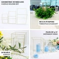 thumbnail image 4 of Efavormart Set of 3 | Clear Acrylic Gold Metal Frame Pillar Candle Holders Centerpiece Decor DIY Boxes Cuboid Jars, 4 of 6