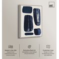 thumbnail image 2 of Blue Shapes Canvas Midcentury Abstract by Art Remedy, Silver Frame, 36" x 54", 2 of 7