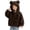Coffee, variant on OGLCCG Girls Fuzzy Fleece Jacket Full-Zip Long Sleeve Sherpa Jacket with Ear Hooded Warm Winter Coat for Girls(Blue,5-6 Years)