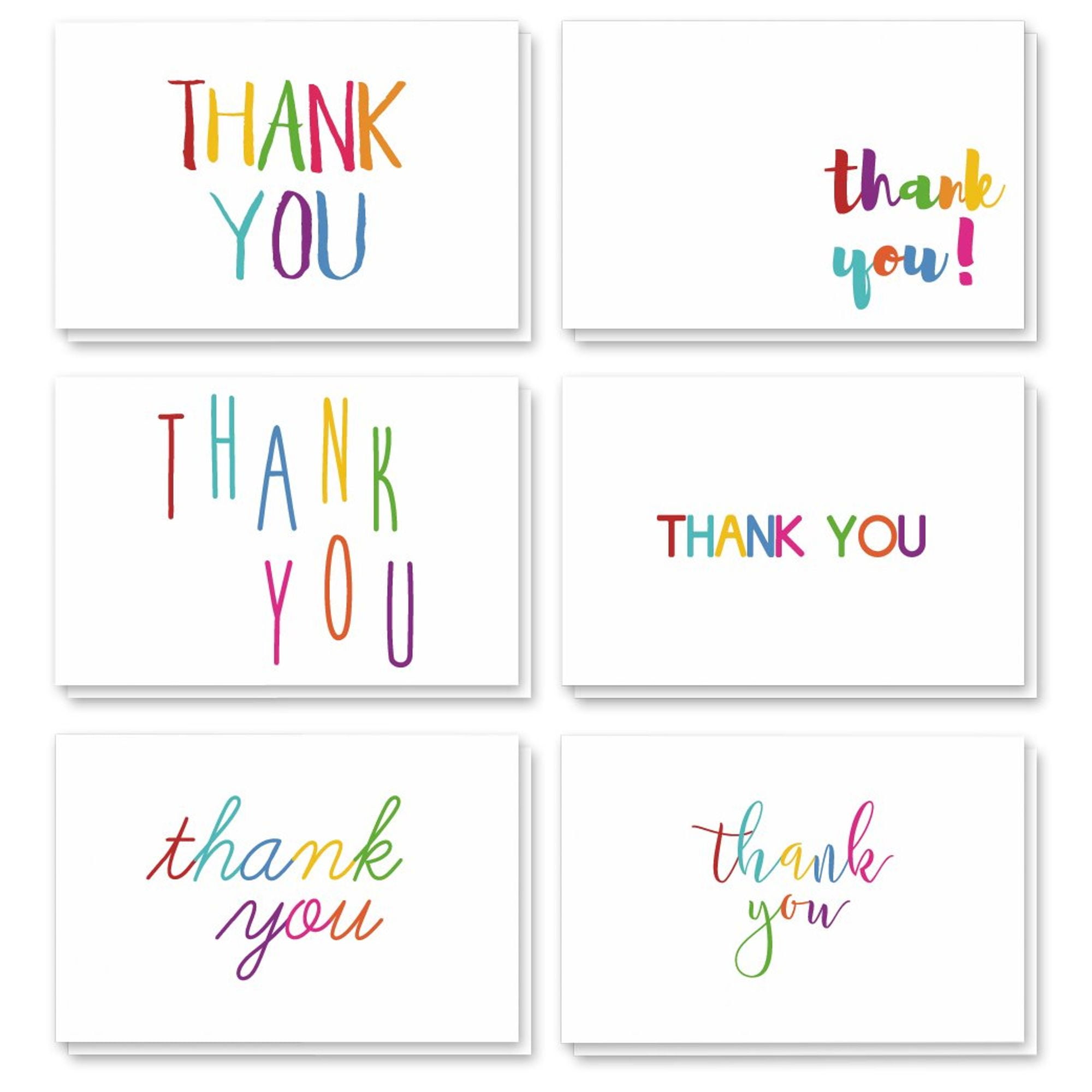 Thank You Cards 48Count Thank You Notes, Bulk Thank You Cards Set