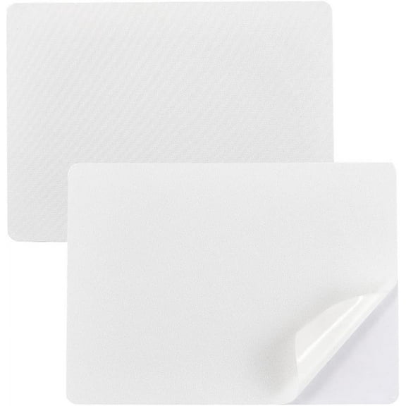 Self Adhesive Linen Fabric Repair Patch for Sofas Couch Furniture Drivers Seat Rectangle White 28x20.4x0.08cm
