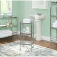 thumbnail image 2 of Linon Pinnacle Bathroom Storage Cart, Chrome Finish, 2 of 8