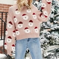thumbnail image 3 of Chandail de Noël pour Femmes Col Rond Chandail Père Noël Mode, 3 of 6