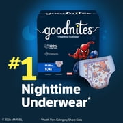 Goodnites Boys Nighttime Bedwetting Underwear, S/M (43-68 lbs), 44 Count (Select for More)