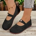 thumbnail image 4 of Miluxas Women’s Flats Shoes Comfortable Crochet Mesh Round Toe Slip on Casual Ballet Flats Dress Shoes Black 9(42), 4 of 9