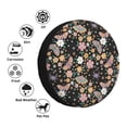 thumbnail image 4 of Naloa Floral Insects PVC Leather Spare Tire Wheel Cover for Car Truck SUV Camper Trailer Universal Fit many size17 inch, 4 of 6