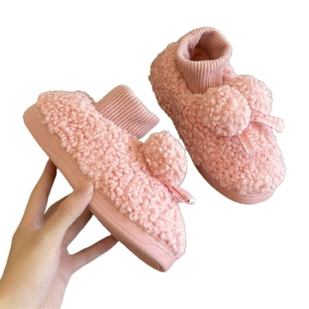 

Women s Cute Bow Fuzzy Slippers with Memory Foam Insole Ladies Cozy Slip on Slipper Booties with Plush Lining and Anti-Skid Rubber Solefor Indoor & Outdoor